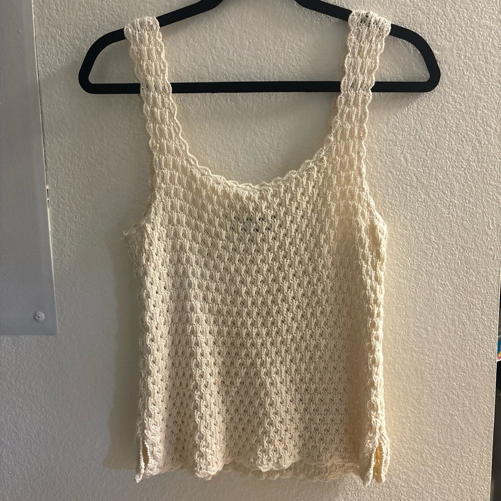 CHAVIN COTTON Knitted Tank Size L
